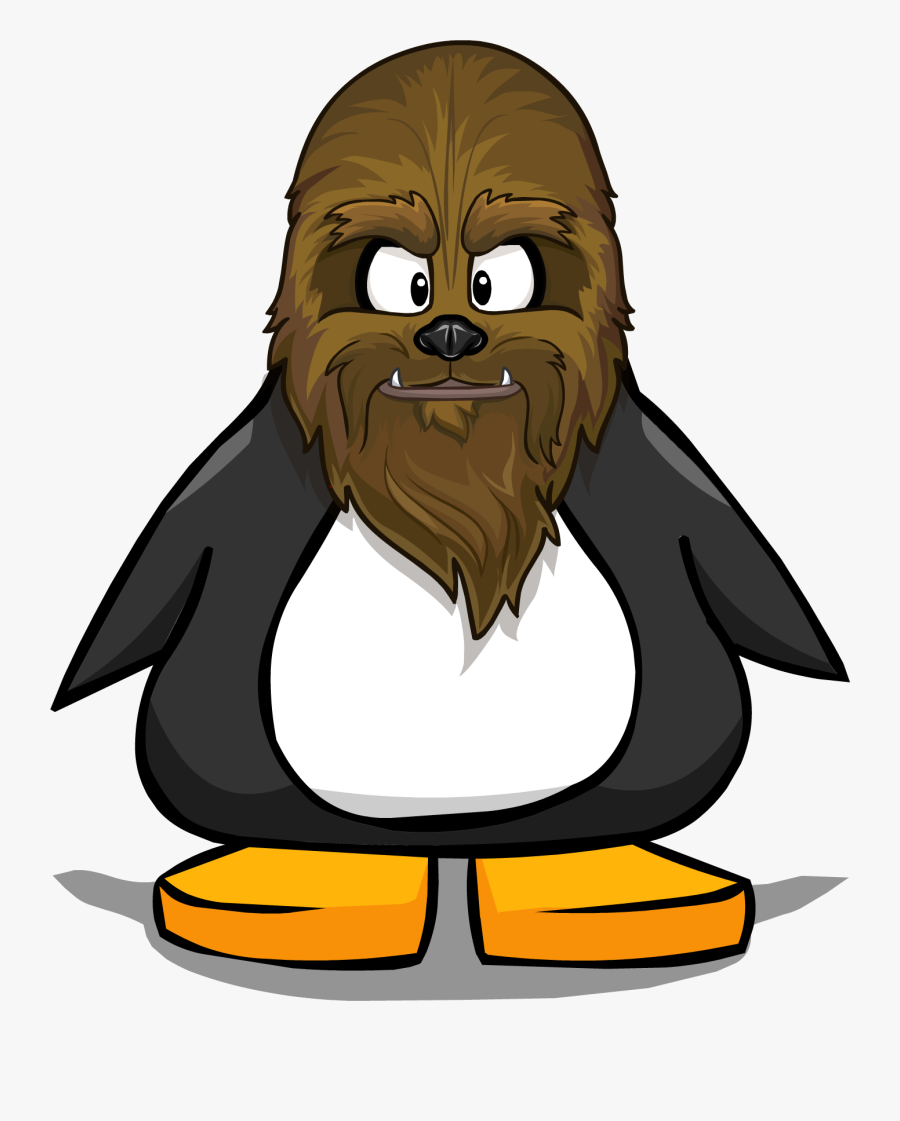 Transparent Chewbacca Head Png - Penguin With Santa Hat, Transparent Clipart