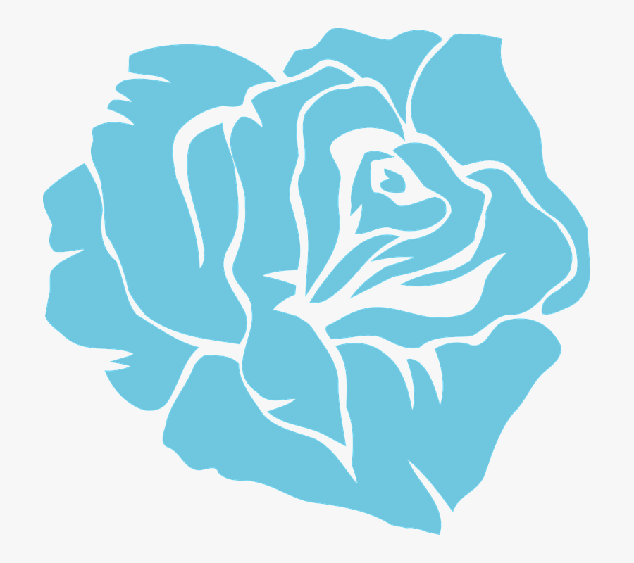 Blue Rose Vector Png, Transparent Clipart