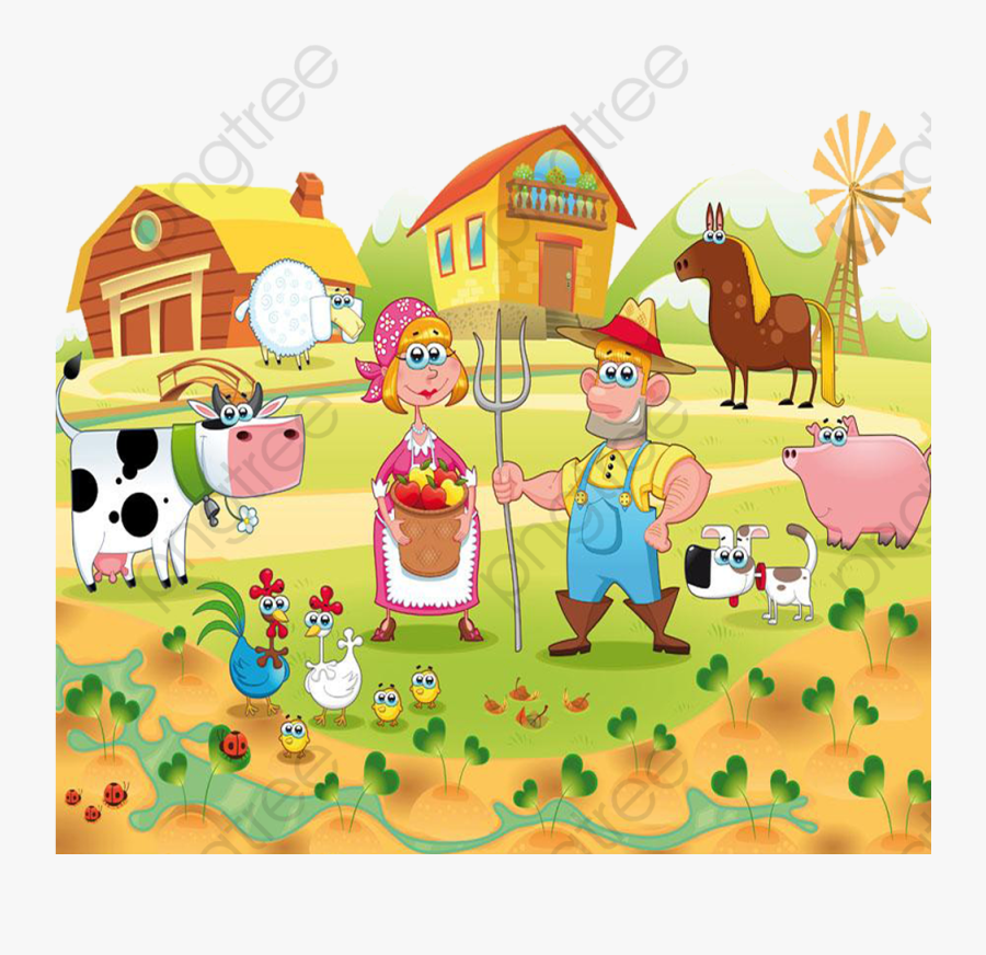 Transparent Farm Scene Clipart Black And White, Transparent Clipart