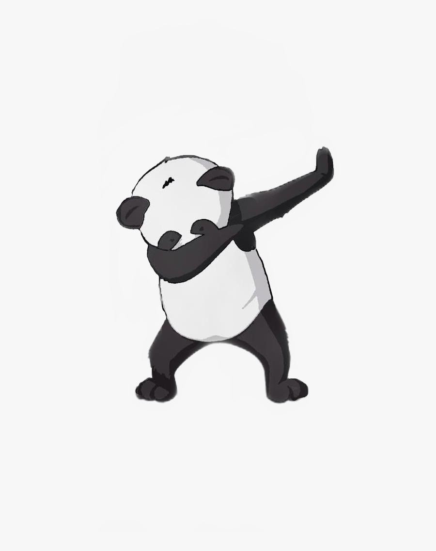 #panda #oso #osopanda #bear #blackandwhite #sticker - Panda Dabbing, Transparent Clipart