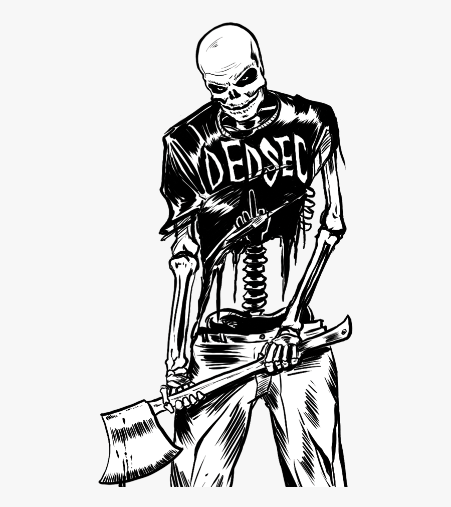 Watch Dogs Dedsec Skeleton - Watch Dogs 2 Drawing, Transparent Clipart