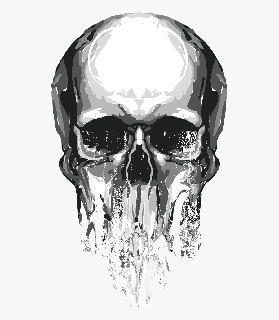 Skull Euclidean Vector - Transparent Background Skull Png, Transparent Clipart