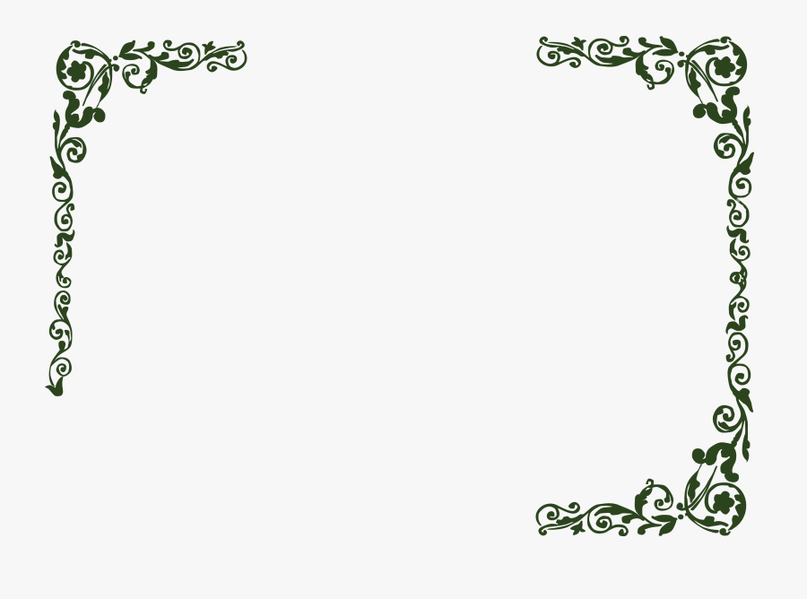 Floral Border Vector Png, Transparent Clipart