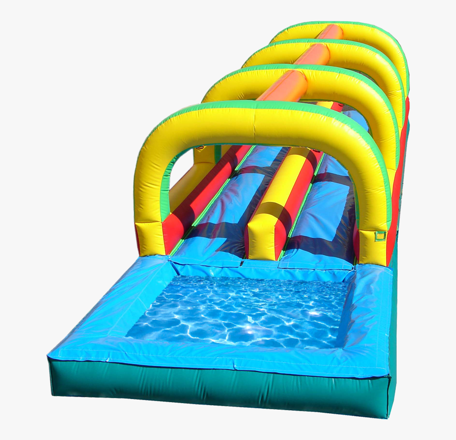Slip And Slide Water Slide For Summer Fun In Austin - Double Lane Inflatable Slip N Slide, Transparent Clipart