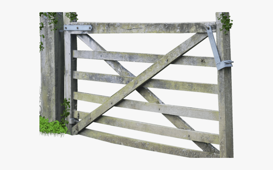 Old Wood Farm Gate, Transparent Clipart