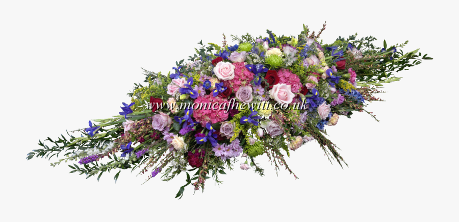 Casket Flower Bouquet Png - 5ft Colourful Coffin Spray, Transparent Clipart