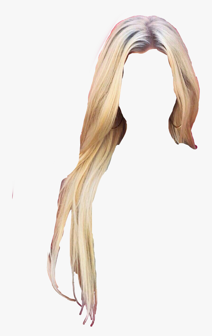 #wig #hair #blondewig #blondehair - Blonde Hair Sticker, Transparent Clipart