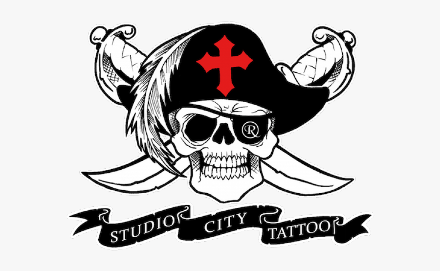 Piercing Clipart Colored Hair - Pirate Tattoo Png, Transparent Clipart