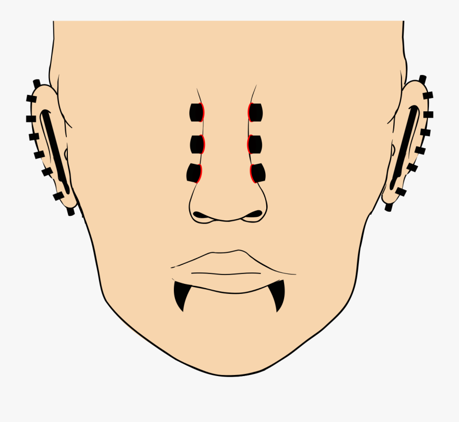 File - Piercing Tendô - Svg - Piercing Pain Naruto - Pain From Naruto Piercing, Transparent Clipart