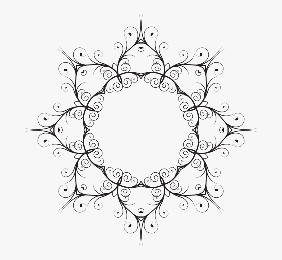 Line Art,flower,leaf - Islamic Border Png Free, Transparent Clipart