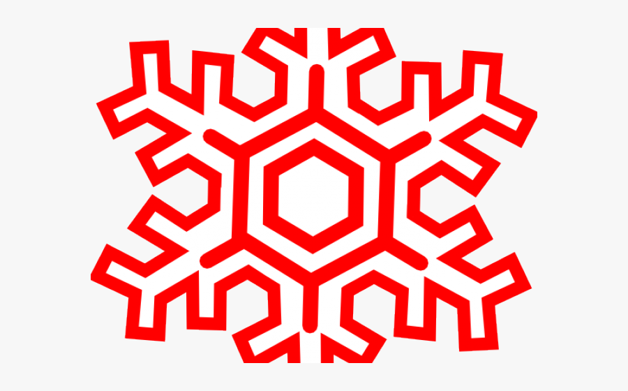 Snowflake Clipart Red - Red Snowflake Free Clipart, Transparent Clipart