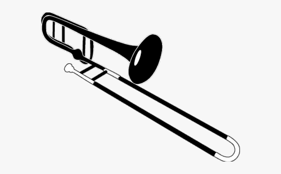 Trombone Silhouette Cliparts - Trombon Vector Png, Transparent Clipart