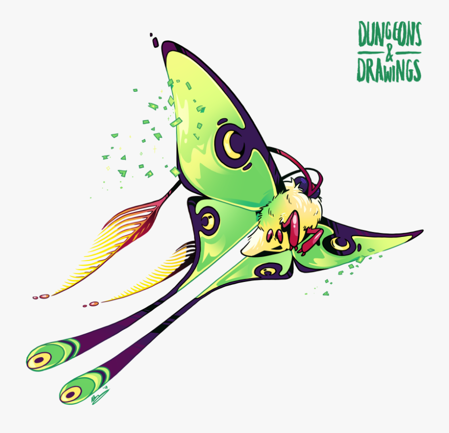 Luna Moth there Are Planes In The Universe , Where - Luna Moth Cartoon