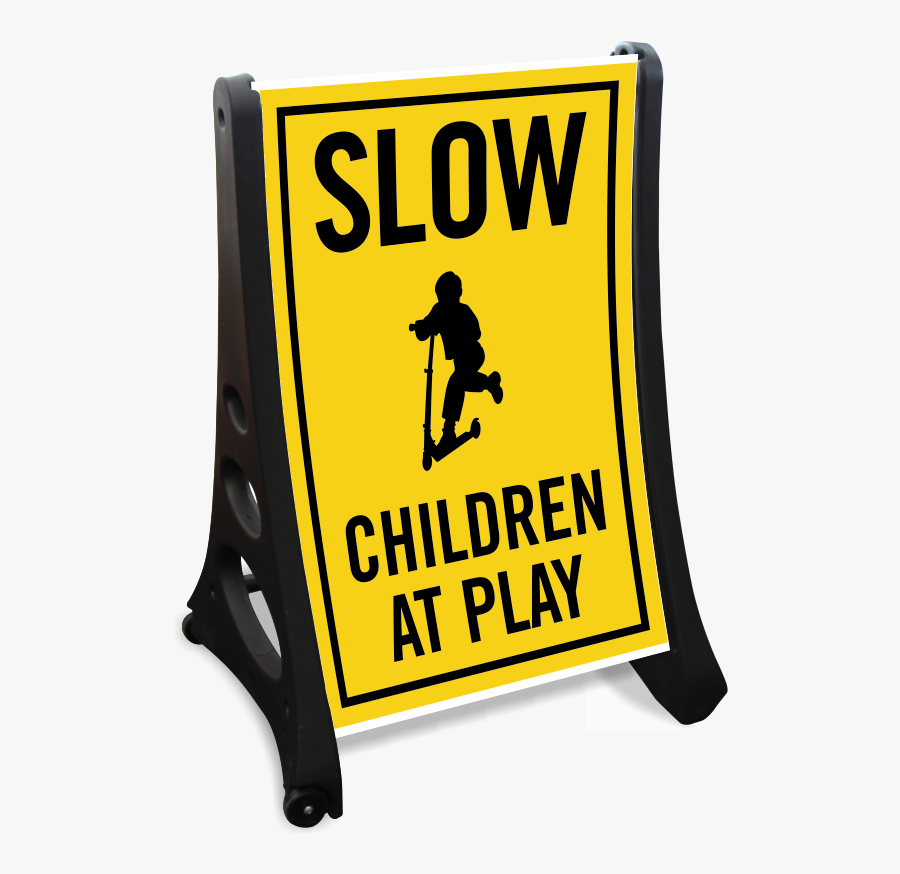 Pole Vector Street Sign - Children Playing Sign, Transparent Clipart