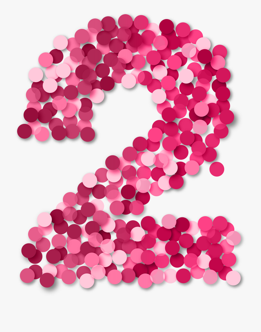 Number 2 Clipart Pink, Transparent Clipart