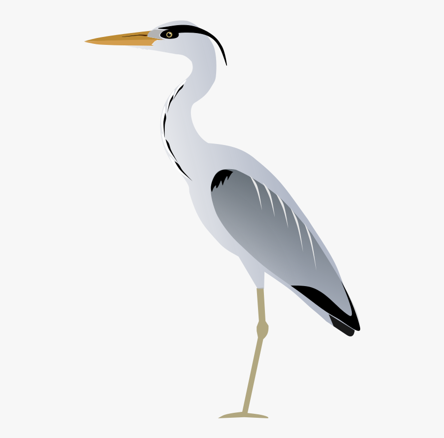 File Greyheron Svg Heron Png - Great Blue Heron Clipart, Transparent Clipart