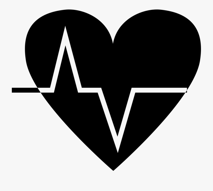 Transparent Heartbeat Png - Heart With Beat Silhouette, Transparent Clipart