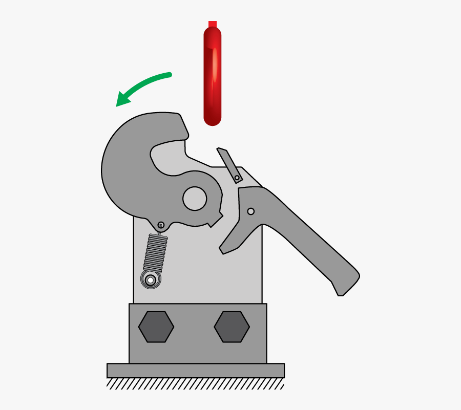 Offload Hook Illustration-03 - Spring Release Mechanism, Transparent Clipart