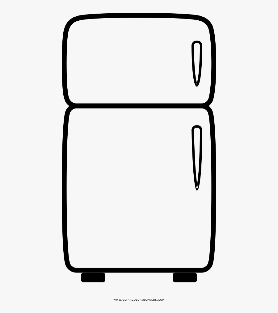 Fridge Coloring Page - Line Art, Transparent Clipart