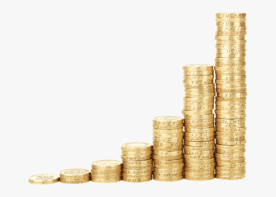 Transparent Stack Of Coins Clipart - Powerpoint Money Template, Transparent Clipart