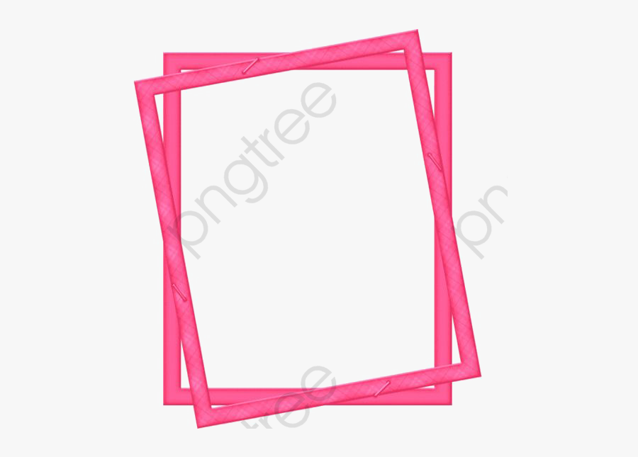 Pink Creative Photo Illustration Transparent Background - Png Photo Frame Pink, Transparent Clipart