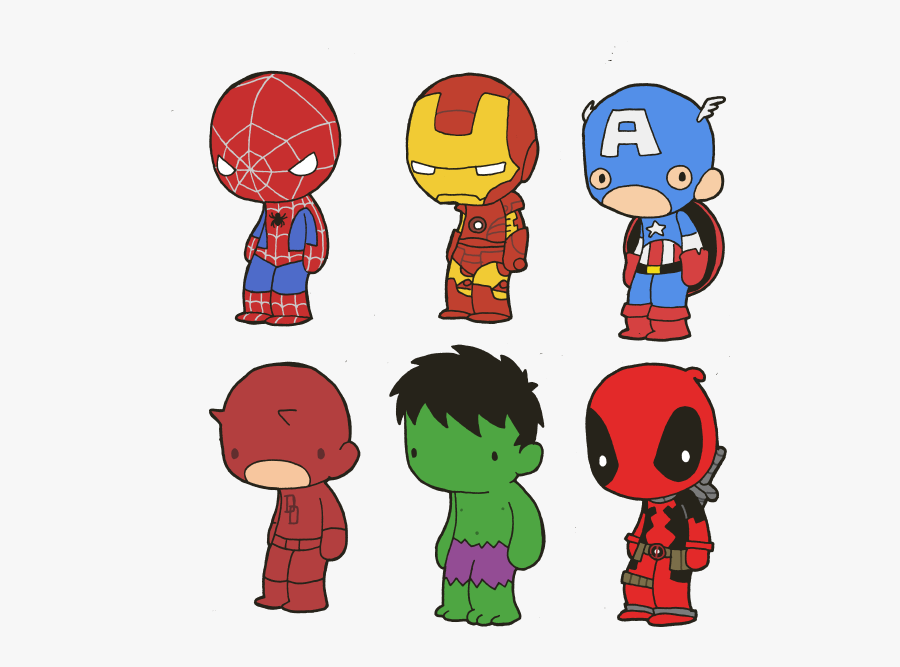 Lil - Spiderman Deadpool Iron Man, Transparent Clipart