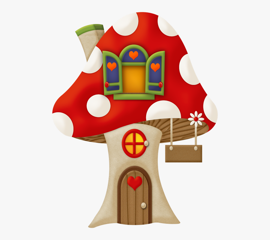 Mushroom House Png, Transparent Clipart