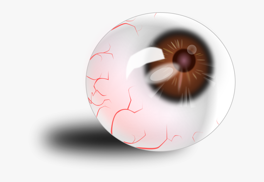 Eyeball Brown Bloodshot - Cartoon Eyeball, Transparent Clipart