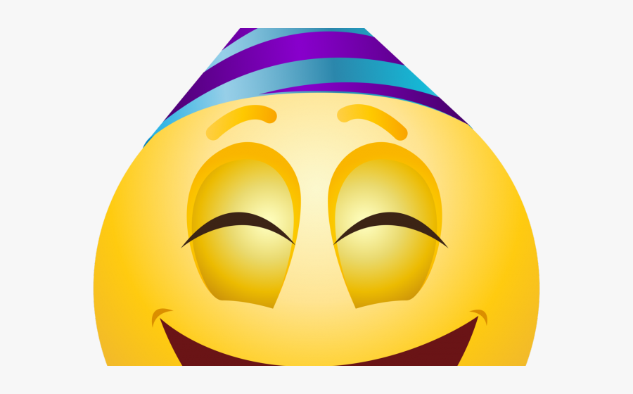 Emoji Face Clipart Transparent - Party Hat Emoji Face, Transparent Clipart