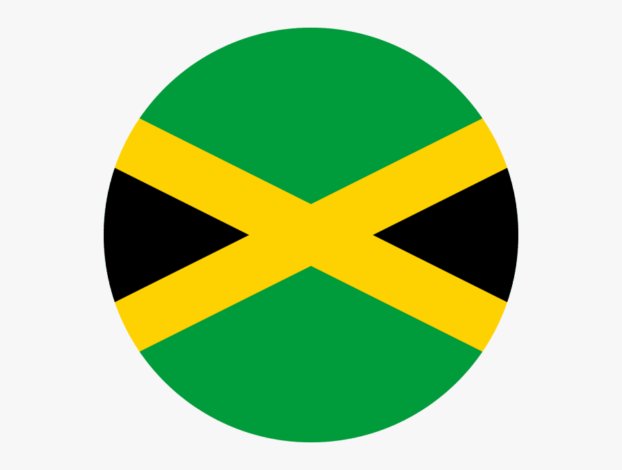 Jamaica Flag Round, Transparent Clipart