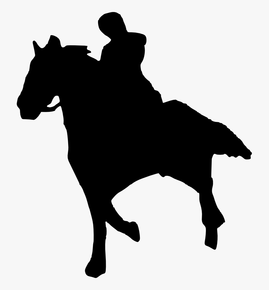 Horse Riding Silhouette - Stallion, Transparent Clipart