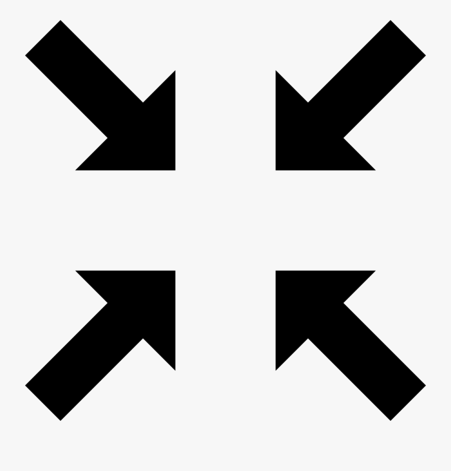 Transparent Collapse Clipart - Exit Full Screen Icon, Transparent Clipart