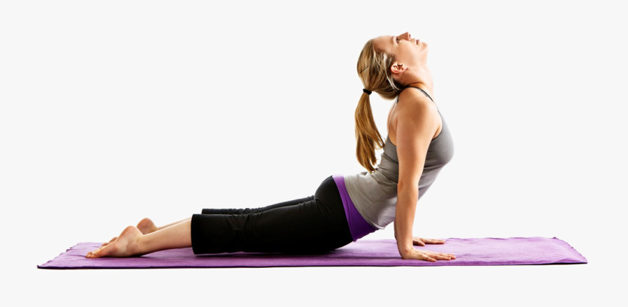 Woman Performing Yoga On Mat Png Image, Transparent Clipart