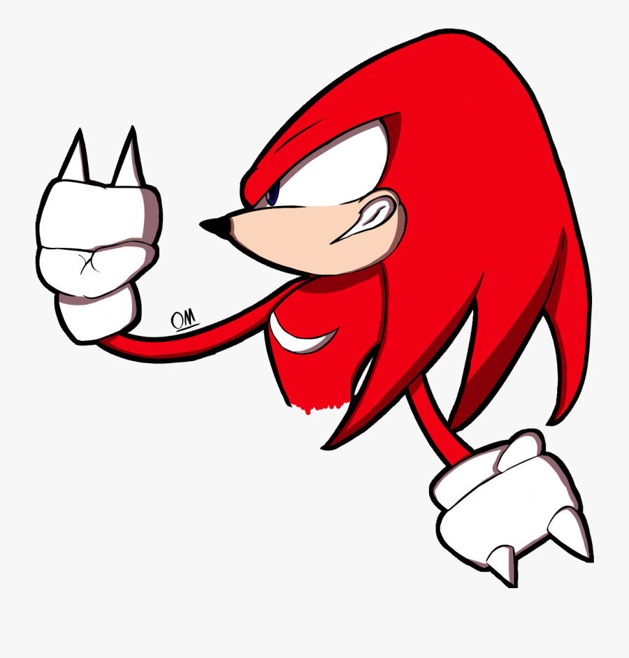 First Finished Drawing Of Knuckles That I Drew - Cartoon Drawing Of Knuckles, Transparent Clipart