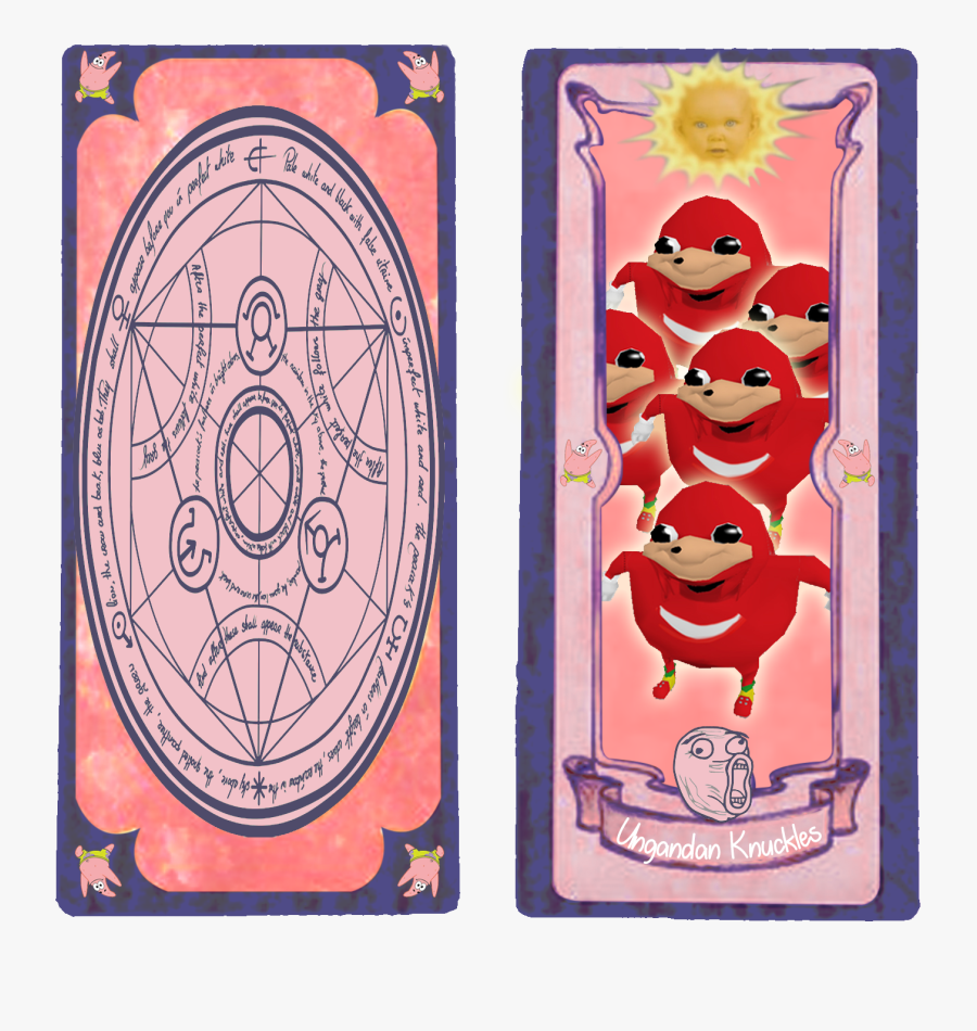 Ugandan Knuckles - Cartas Clow The Wood, Transparent Clipart