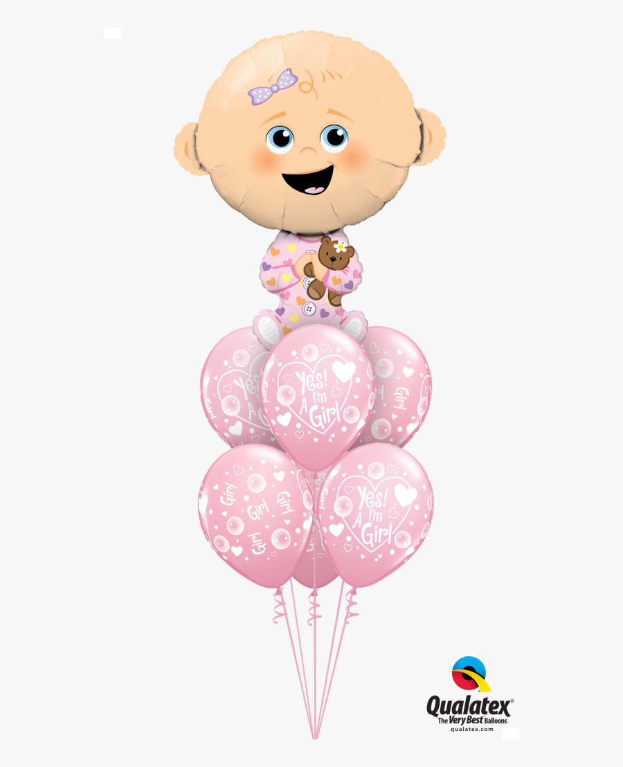 Baby Girl Balloon, Transparent Clipart