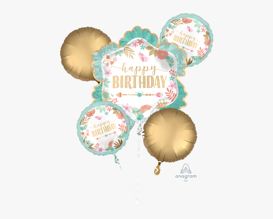 Birthday Balloon Bouquet, Transparent Clipart
