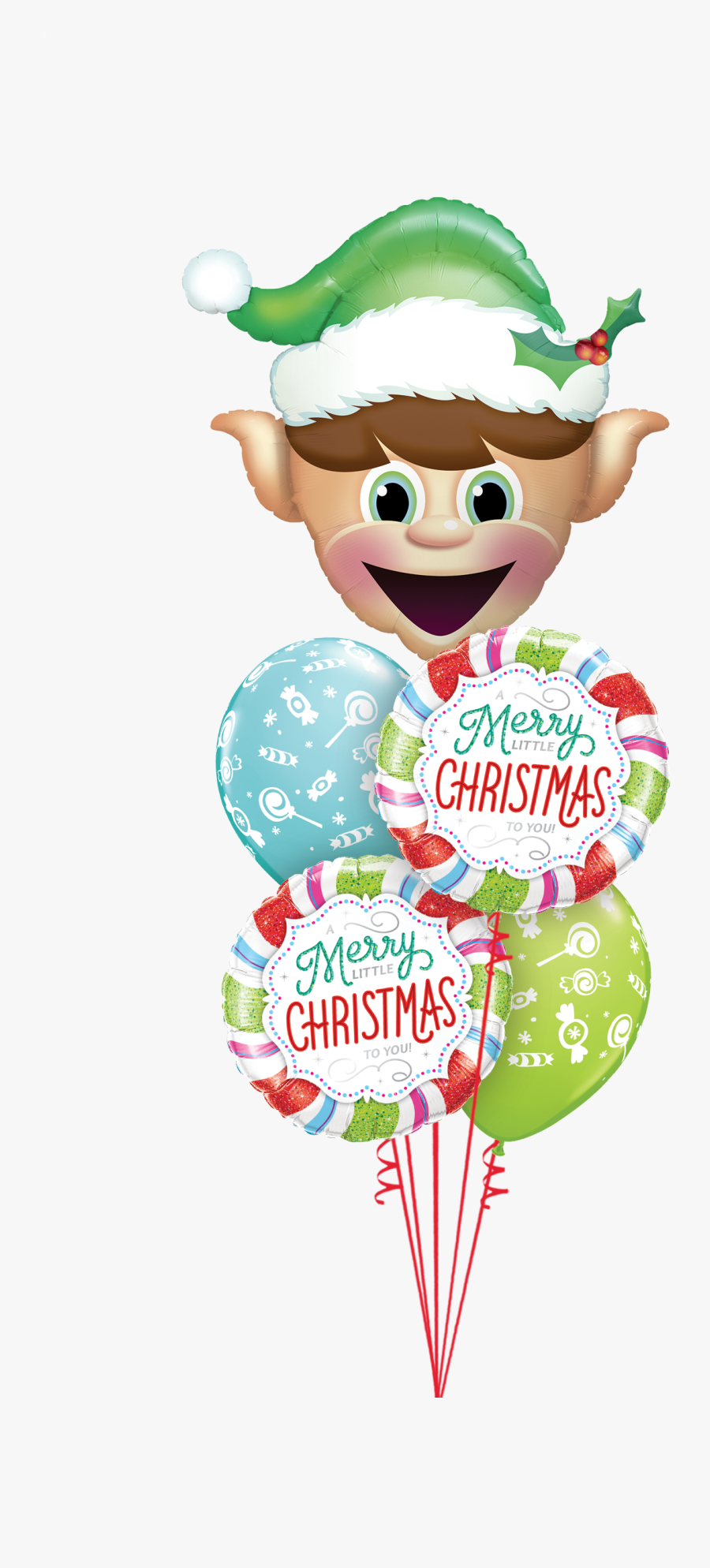 Merry Little Christmas To You Balloon Clipart , Png - Elf Supershape Balloon, Transparent Clipart