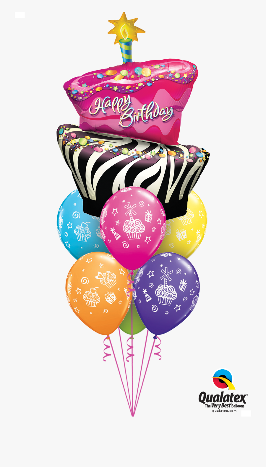 Take The Cake At London Helium - Animal Print Happy Birthday, Transparent Clipart