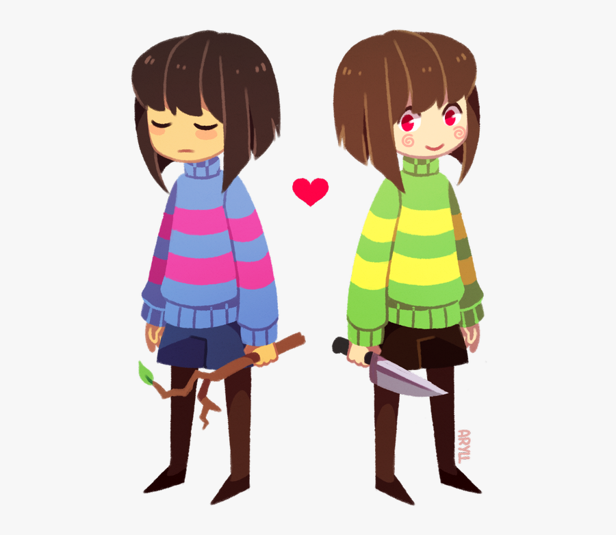Cosplay Clipart Polyvore - Undertale Frisk And Chara, Transparent Clipart