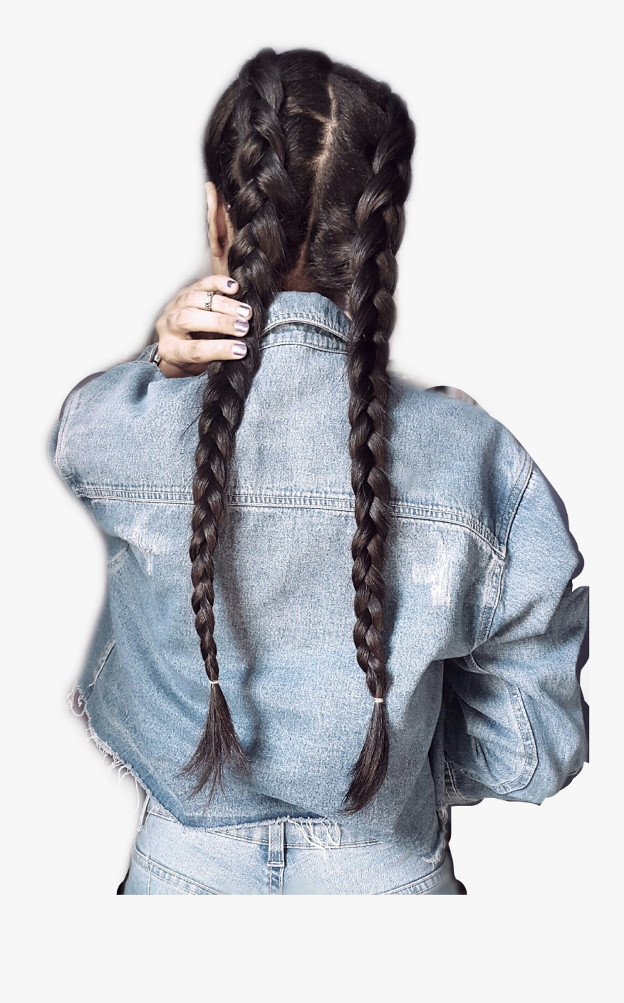 #braids #hair #longhair #woman #girl #freetoedit - Girl In Braids Quotes, Transparent Clipart