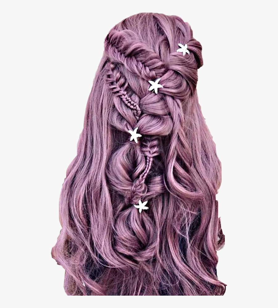 #wig #stars #purple #hair #braids #longhair #freetoedit - Purple Hair Colors Fall 2019, Transparent Clipart