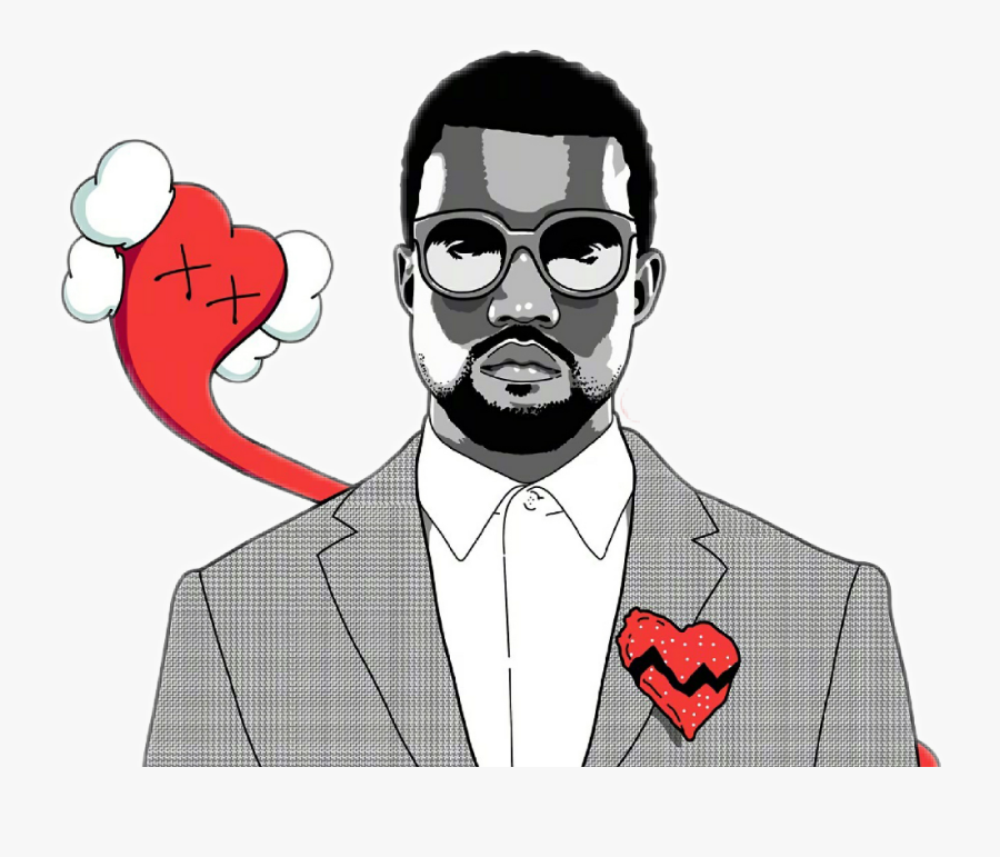 Kanyewest Kaws Heart 侃爷爱心heart 川久保玲cdg Commedesgarco - Cartoon Kanye West Clipart, Transparent Clipart