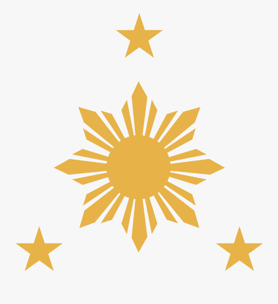 3 Star Png - Philippine Flag Sun Png, Transparent Clipart