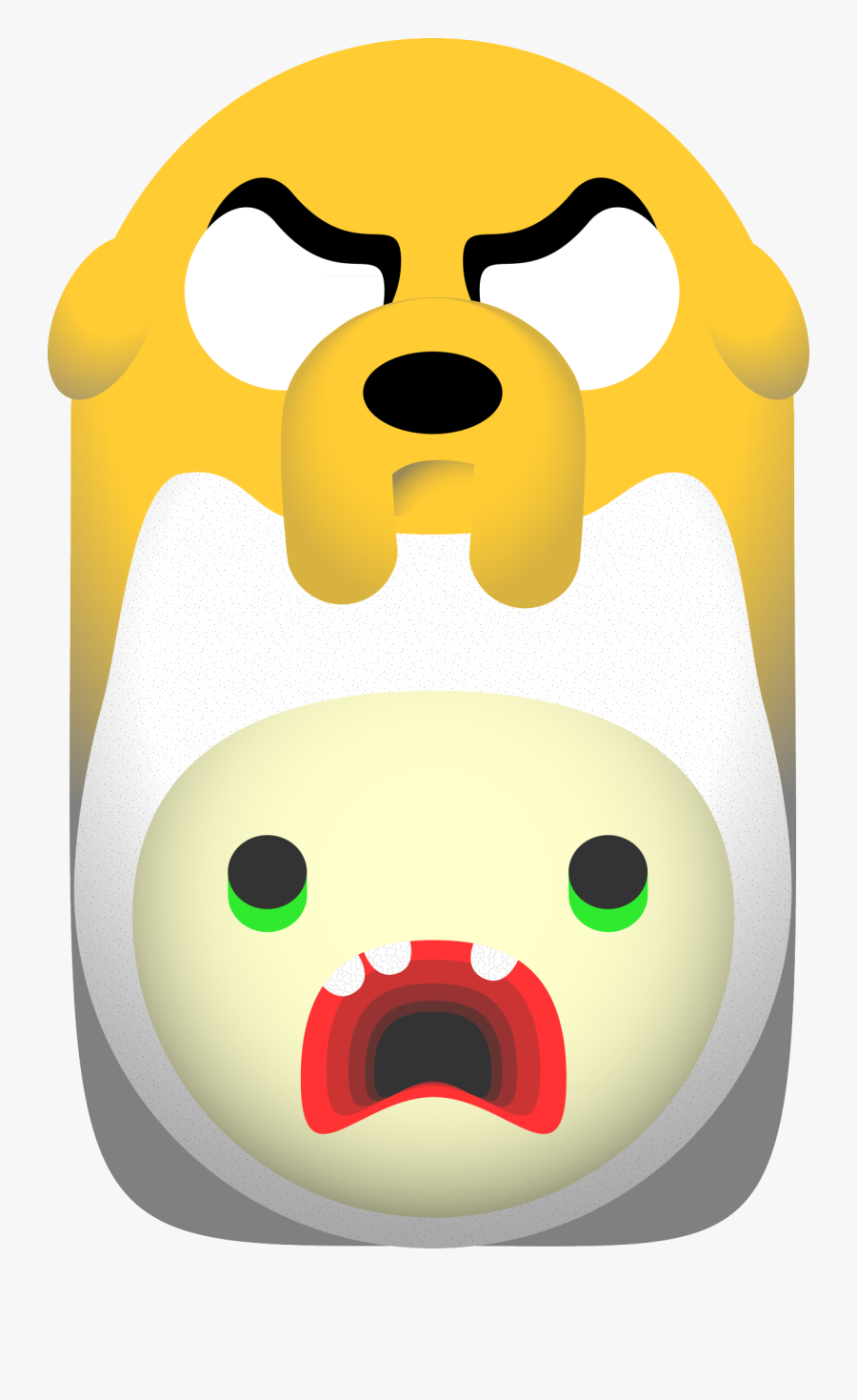 Adventure Time 2 Of 2 Finn And Jake Vector Graphic - Cartoon, Transparent Clipart