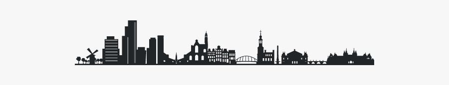 Skyline Amsterdam Wall Decal Sticker Vinyl Group - Skyline Amsterdam Png, Transparent Clipart