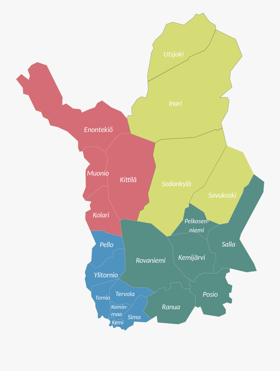 Lapland Finland Map, Transparent Clipart
