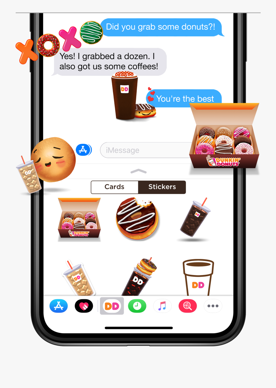 Donuts Clipart Munchkin - Dunkin Donuts Sticker Pack, Transparent Clipart