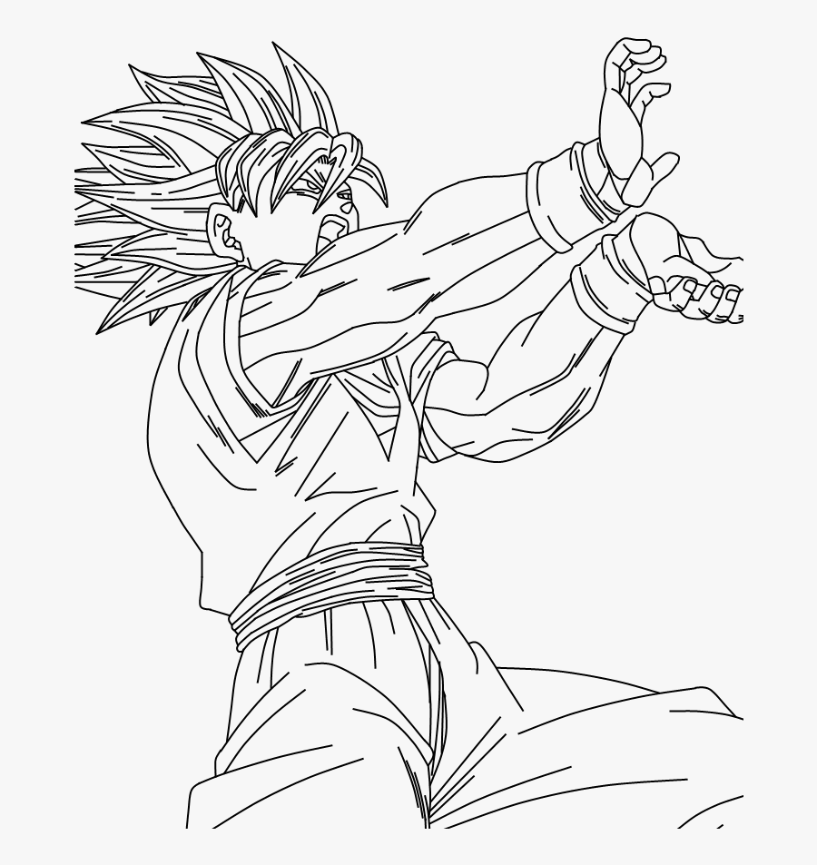 Son Goku Vegeta Super Saiyan 4 5 6dragon Balls Gt Af - Goku Super Saiyan 2 Coloring Pages, Transparent Clipart