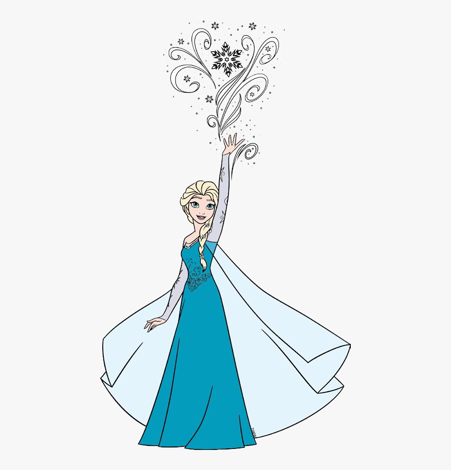 Elsa Doing Magic Clipart Cliparts Cartoons Transparent - Disney Figuren Zum Ausmalen, Transparent Clipart
